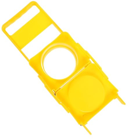 Zerodeko Portable Folding Beer Basket and Bottle Carrier with Handle Yellow Plastic Drink Rack for Home Bar Travel Beer and Wine Bottle Holder for Outdoor Use