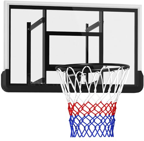 SPORTNOW Aro de baloncesto con tablero interior y exterior 45cm Negro