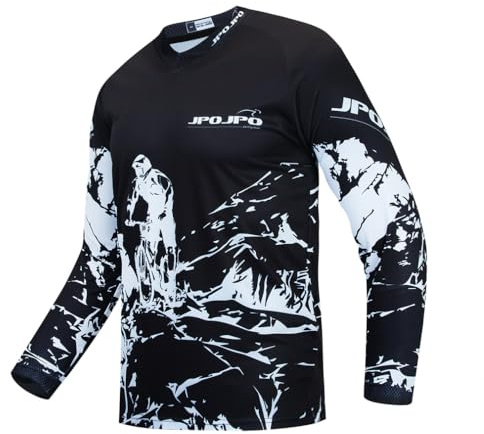 Hotlion Radtrikot Herren Fahrradtrikot für Männer Mountainbike MTB Trikot Langarm Offroad Fahrradbekleidung Motorrad Trikot Downhill BMX Dirt Bike Shirts Rennbekleidung