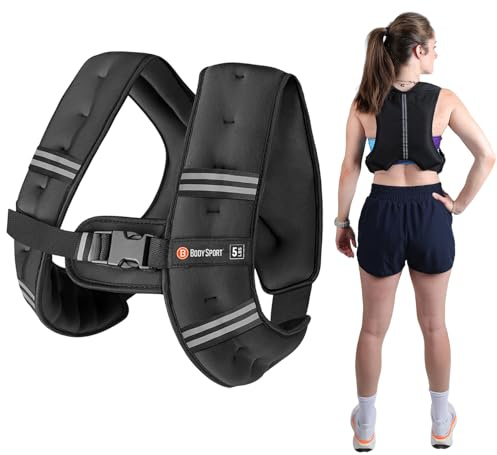 Body Sport Gewichtsweste, 2,3 kg - Verstellbare Fitnessweste für Krafttraining, Laufen, Gehen und Ausdauertraining