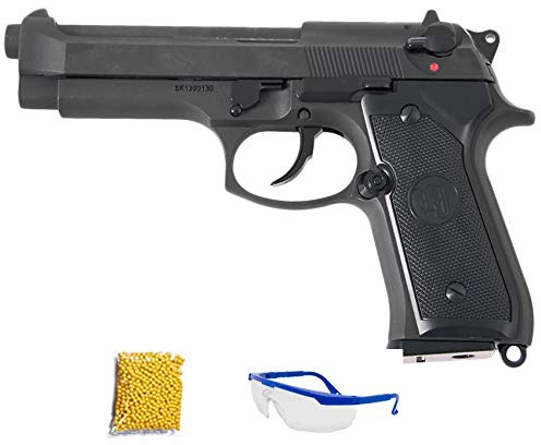 KJ Works GBB M9-HW - Pistola Airsoft calibro 6 mm (arma corta ad aria compressa con pallini di plastica o PVC). Sistema: gas (potenza: 0,5 joule)