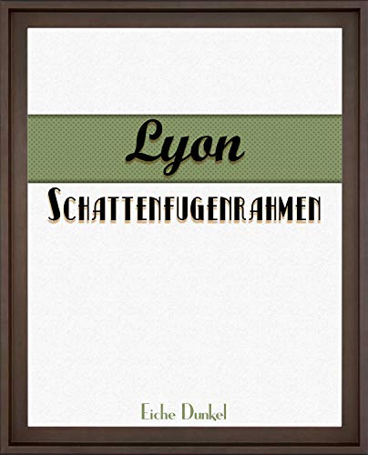 Homedeco-24 Lyon Schattenfugenrahmen 100x120 cm in Eiche Dunkel Dekor ohne Verglasung ideal für Canvas Leinwand Bilder Farbwahl