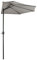 Sonnenschirm Gartenschirm Sonnenschutz halbrund grau Ø/Breite 300x156 cm