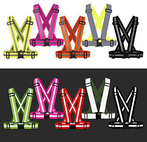 BTR reflektierende Weste – als Reflektorweste, Warnweste Fahrrad oder Reflektor Laufen. Schwarz Kinder