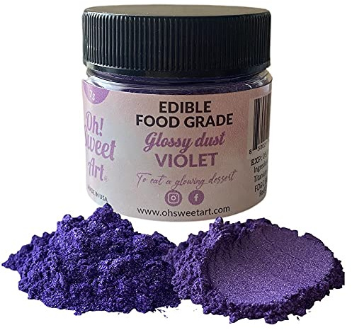 Oh Sweet Art Glossy Luster Dust Edible 7g (0.25oz) Choose your color (Violet)