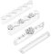 EMSea 4 STÜCKE Uhrenarmband Dekorative Ringe Schleifen Uhrenarmband Charm Herzförmige Befestigungsringe Metallverzierung für Breite 20 Mm-21 Mm Silikonarmband Silber