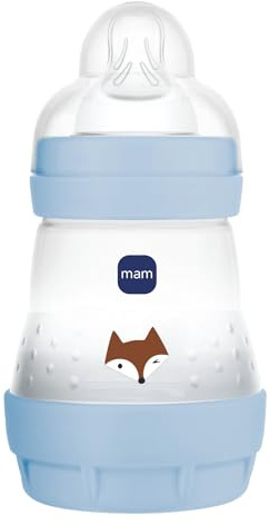MAM Easy Start Anti-Colic Flasche 0+ Monate, langsamer Durchfluss (160 ml), Ozean – Flasche zur Reduzierung von Koliken und Beschwerden des Babys – Babyflasche zum Stillen geeignet