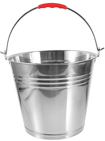 COSMEVIVI Horse Farm Feeder Stainless Steel Handle Bucket Watering Straps for Foal Horse