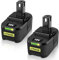 2 Stück 8000mAh Ersatzakku für Ryobi Akku 18V P108 Li-ion Ersatzakku für Ryobi Akku P104 P105 P107 RB18L50 RB18L40 BPL18151 BPL1820 RB18L25 BPL-1820G Werkzeugen mit LED-Anzeige (2pack-1)