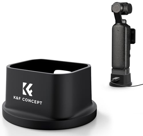K&F CONCEPT Support Socle Stand Base pour DJI Osmo Pocket 3 Protection Accessoire Petit Trépied en Silicone Caoutchouc Stable Léger Noir