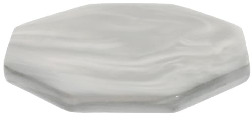 SOIMISS Sottobicchiere per Sigillo di Cera in Ceramica Grigio Ottagonale Resistente al Calore Tampone per Piastra di Cera Motivo Marmorizzato Supporto Multifunzionale per Forniture Casa