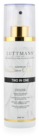 LUTTMANN® Two In One Spray 200 ml - Tratamiento capilar en spray bifásico sin aclarado con provitamina B5 para extensiones, pelucas, postizos y todas las extensiones de cabello