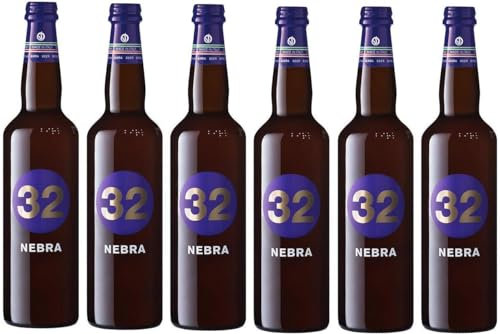 32 Via dei Birrai – Nebra - Birra ambrata dolce con fiori di sambuco - Vegana, Non Filtrata, Non Pastorizzata – 6 bottiglie da 75cl – 8% vol.