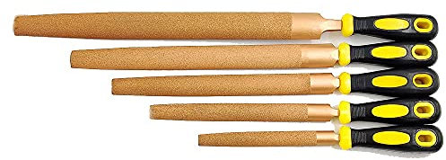 Set di 5 lime ad ago in acciaio al carbonio per la lavorazione del legno, metallo, pelle, resistenza, acciaio, semicircolare, piatto, in metallo, grattugia, grattugia