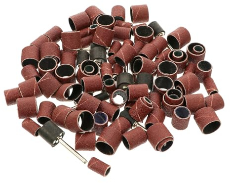 MOTHNUR 102 pièces Kit Manchons de Ponçage pour Ongles avec Mandrins Bandes Abrasives Résistantes pour Manucure et Pédicure Accessoires Ponceuse Ongles Durables et Multifonctions