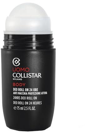 Collistar 24-Stunden-Deoroller aus der Männerserie, Fleckenbeständigkeit, aktiver Schutz, maximale Zartheit und intensive Frische, 75 ml
