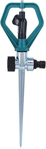 Zwinner Aspersor de Césped Giratorio de 360 Grados, Oscilante, ABS + Aleación de Zinc, Turquesa