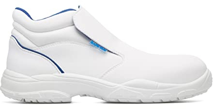 Generisch Chaussures de travail antidérapantes avec capuchon de protection blanc S2 hauteur cheville nourriture cuisine, Blanc., 41 EU