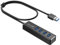 SmartQ H302S USB 3.0 Hub for Laptop with 2ft Long Cable, Multi Port Expander, Fast Data Transfer USB Splitter Compatible with Windows PC, Mac, Printer, Mobile HDD