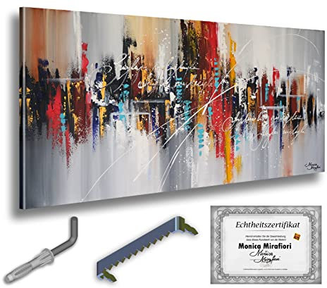 Monica Mirafiori I 100% Pintado a Mano I 100x50 cm I Cuadro pintado a mano I Pintura I Arte moderno