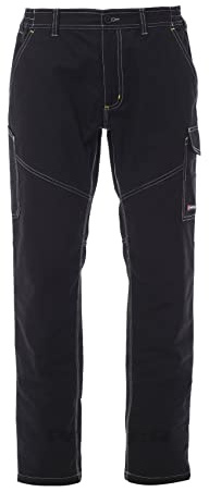 Siry Work Pantaloni da Lavoro Unisex Estivo in Cotone Worker Summer (Nero, XL)