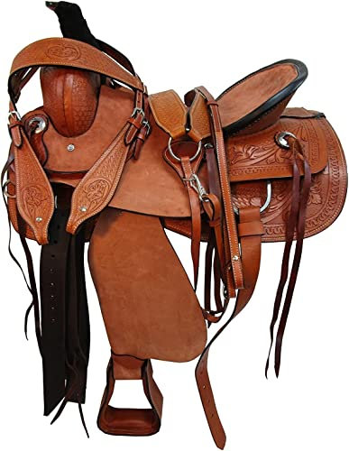 WILD RACE Premium Leder Western Roping Ranch Pferde Sattel/Premium Leather Western Roping Ranch Horse Saddle (14)