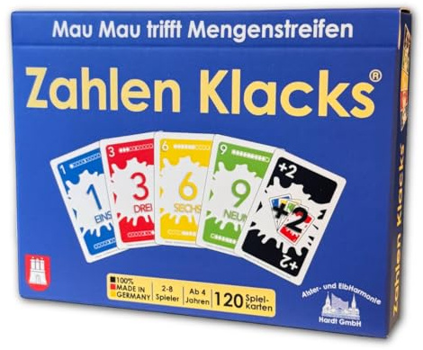 Alster- und ElbHarmonie Zahlen Klacks – Lern-Kartenspiel für Familien & Kinder | 120 Bunte Zahlenkarten | Mathe-Spielspaß für die ganze Familie, Vorschule & Grundschule