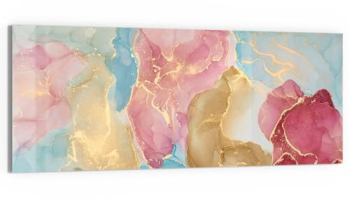 DEQORI Quadro in vetro acrilico, motivo sogni, orizzontale, 125 x 50 cm, decorazione da parete per soggiorno, camera da letto, corridoio e cucina, decorazione moderna da parete