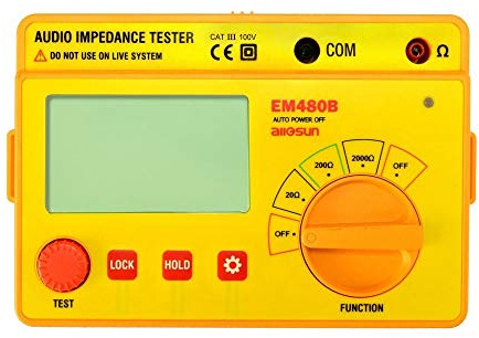 EM480B Tester di impedenza audio CATIII 3 Range di prova 20/200/2000 Tester di resistenza 1KHz Tester di resistenza,Tensioni di prova regolabili