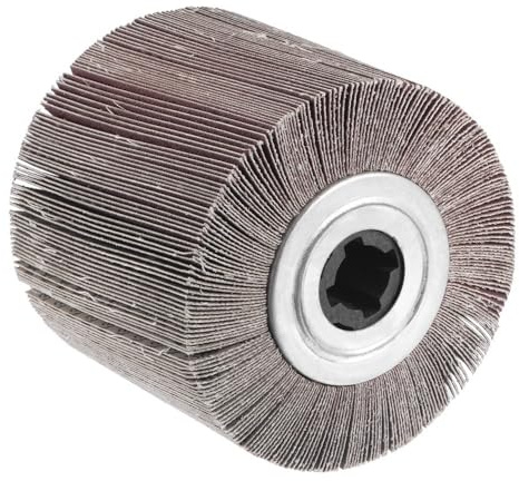 Générique 1pc 120x100x19mm 60-320 Grain Roue à lamelles Tissu abrasif tréfilage Polissage brunissage Tambour Roue de ponçage pour Acier Inoxydable(120)