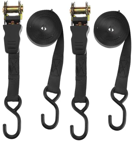 Hohopeti 2 Juegos Cinturones de Amarre con Tensor Duradero de Carga de Coche y Equipaje Correas de Sujeción y Resistentes para Moto y Maletero