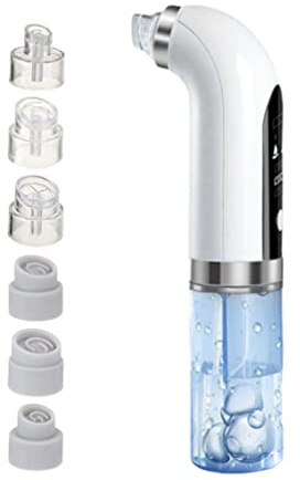 Pulitore elettrico per punti neri, aspiratore per punti neri, aspiratore per pori facciali, strumento per estrattore di bianchi con 6 sonde di aspirazione, dispositivo di rimozione