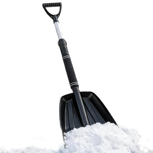 nieve – Hoja de polietileno reforzada, limpiador para estación fría, equipo de nieve empujada, herramienta de eliminación de nieve resistente con borde curvado | Reforzado para limpieza exterior de