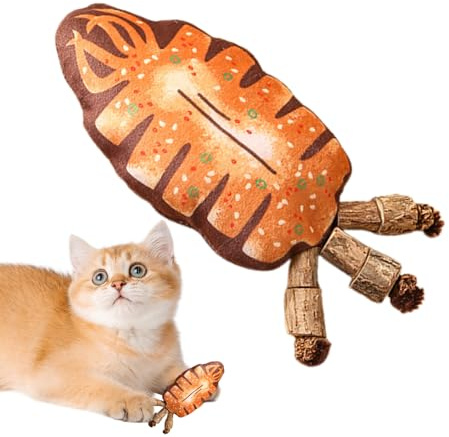 Katzenknochen-Kauspielzeug, Knochenspielzeug Für Hauskatzen | Realistische Katzenspielzeuge Zum Zahnen | Interaktives Plüschspielzeug Zum Zahnen Von Katzen, Lustiges Simuliertes Fischgrätenspielzeug Z