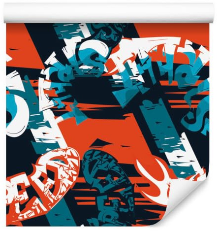 Wallero Papier peint intissé Graffiti 50×1000 cm