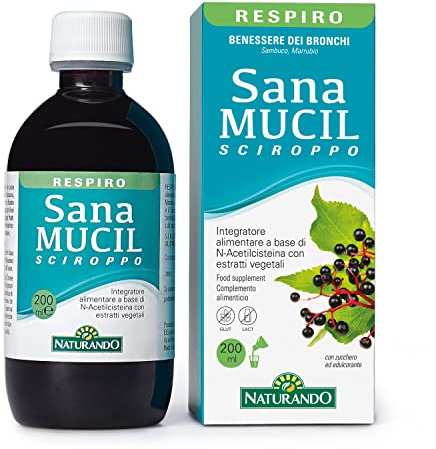 Naturando - Sanamucil 200 Ml - Jarabe para La Eliminación Del Catarro Y El Bienestar De Las Vías Respiratorias.