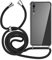 MyGadget Handykette + TPU Hülle für Huawei P20 Pro mit Handyband zum Umhängen - Handyhülle mit Kordel Schnur Band Case Schutzhülle - Schwarz