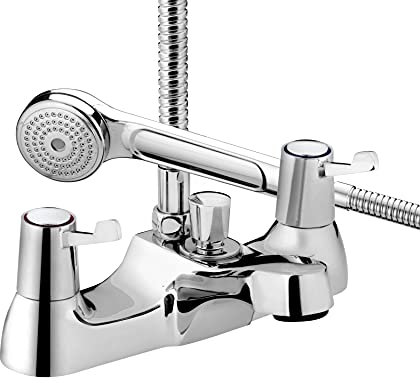 Bristan Lever Bath Shower Mixer with Ceramic Disc Valves Chrome, Chrome Plated