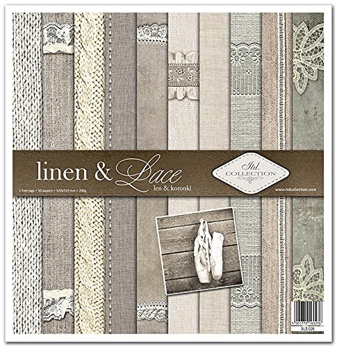 ITD Collection - Scrapbooking-paket 30 x 32 cm, scrapbooking-papper, dekorativt papper, decoupage, korttillverkning, pappersstorlek – 310 x 320 mm (SLS-026 -HS code 48025890)