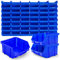 96x Stapelboxen Blau Größe 1 Werkstatt Garage Keller Sichtlagerboxen (LxBxH) 100x100x52mm Lagerboxen blaue Sichtlagerkästen Kleinteile Aufbewahrung