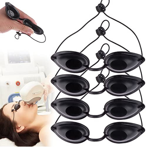 behone 4 Stück UV Schutzbrille Solarium Brille Augen Schutzbrille Schutzbrille Augen Schutzbrille UV Augenschutz Schutzbrille Verwendet für kosmetische Lasertherapie, IPL-Haarentfernung, UV-Schutz