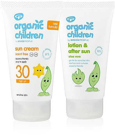 Green People Crema Solare SPF30 + Doposole per Bambini Biologico - Protezione Solare Naturale e Biologica - Facile da Applicare - Vegano & Cruelty Free - 2x150ml