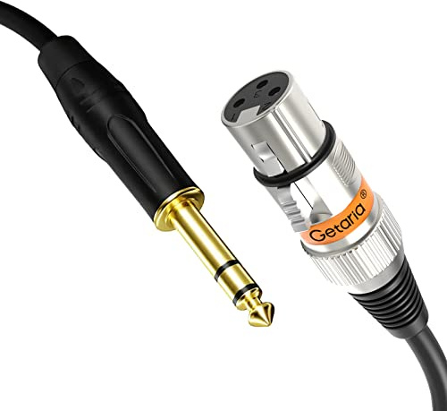Getaria Klinke 6,35 mm auf XLR Stecker 3 poliges Audio kabel, Geflochtenes XLR-Stecker auf 1/4 TRS Stereo Gitarren kabel