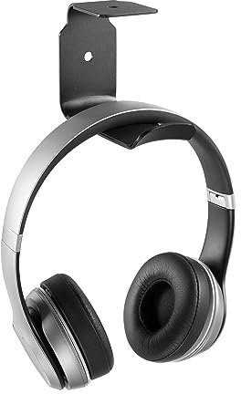 RICOO Soporte Auriculares de Acero KH012, Montaje Universal para Cualquier Tipo de Casco Gaming – Soporte Cascos Mesa Robusto y Duradero, 83mm x 43mm x 73mm – Negro