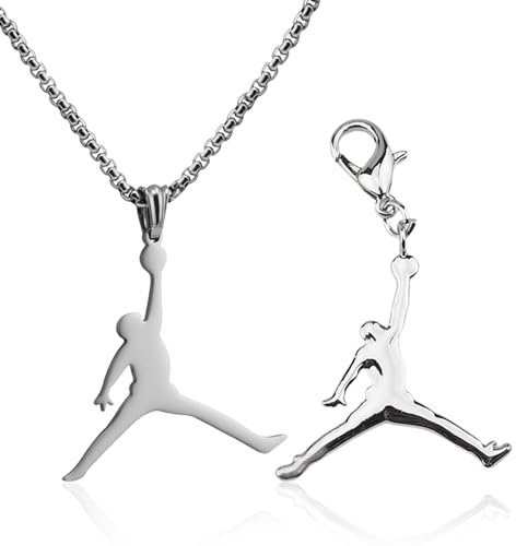 CHROMACRAFT 1 Stück Basketball-Element-Halskette Und 1 Stück Basketball-Element-Anhänger, Modischer Personalisierter Schmuck, Edelstahlschmuck, Punk-Stilschmuck