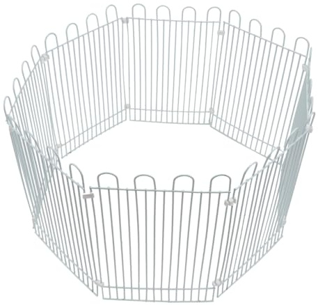 VANZACK Hamster Fence Toy 8-Piece Metal Wire Hamster Enclosure Indoor Exercise Pen for Small Pets Portable Play Yard for Home or Pet Store 8.93 X 5.59 X 8.93 in