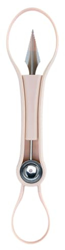 Yardenfun Cortador Multifunción de Frutas con Bola para Sandía Acero Inoxidable Antióxido Fácil de Limpiar y Transportar para Cortar y Helado