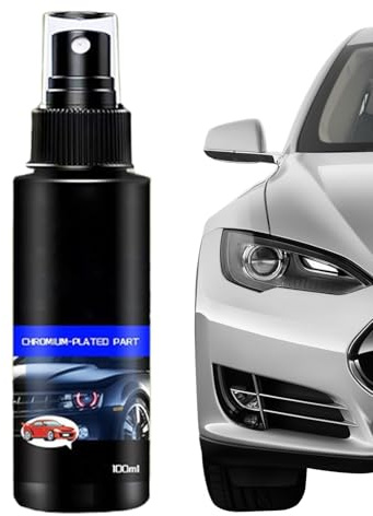 Uoqpty Polish pour Jantes Chrome | Nettoyant et Polish Chrome pour Motos - Spray 300ml pour Redonner de l'Éclat, Élimine Rayures et Rouille | Restauration Auto Moto