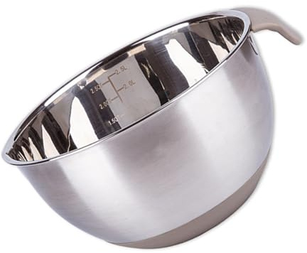 Kaeltsyn Ciotola in acciaio inox per cottura e preparazione di alimenti, farina, uova, frusta, bacino di miscelazione con manico ergonomico, ciotola per utensili da cucina antiruggine