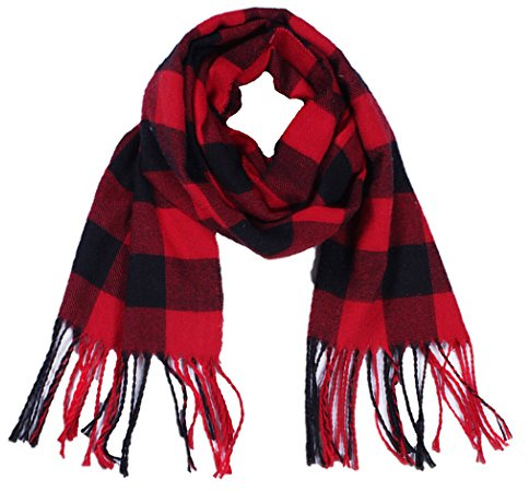 Wander Agio Winter Kids Scarf Warm Womens Shawls Girl Scarves Parent-child Scarf Girls Plaid Small Scarfs Red Black